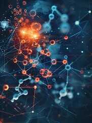 Poster - Dynamic Molecular Structures in Flux A Radiant Dance of Atoms and Electrons in Scientific Simulation