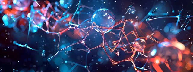 Poster - Interwoven Molecular Bonds A Visual Journey into the Tangled Formations of Atomic Bonding and