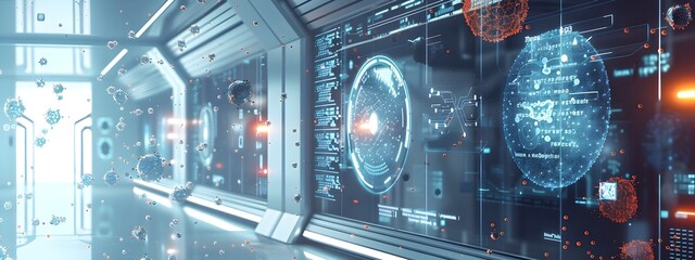 Poster - Molecular Dynamics Simulation Swirling Particles in a Retrofuturistic Research Facility