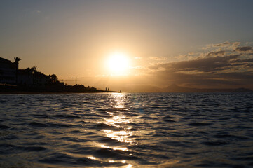 Wall Mural - Sunset on Les Bovetes beach, near Denia. Alicante. Valencian Community. Spain