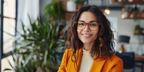 Wall Mural - female professional confident successful corporate leader woman wearing a suit, ai