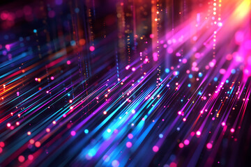 Poster - abstract background of smooth lines. big data visualization.