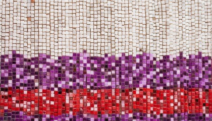 Wall Mural - colorful white red purple and pink mosaic background design