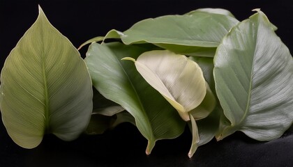 Canvas Print - leaves isolated on transparent background