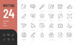 © Giorgi - Writing Editable Icons set. Vector illustration in modern thin line style of text related icons: documents, tools, literature, and more. Pictograms and infographics for mobile apps.