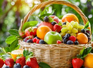 Sticker - Basket full of fruits