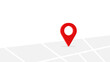 © MAHIJO - Map and geolocation themed background. A red location pin icon placed on a simplified grey map.