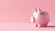 © mattegg - Pink Piggy Bank on Pink Background