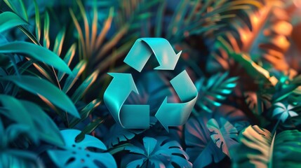 Banner for the main page of the site with a realistic recycling icon. The problem of ecology, waste recycling, waste disposal, reusable use, recyclables use, consumer culture, safe a planet.