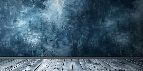 Wall Mural - Dark blue grunge concrete wall texture with vintage background. Concept Vintage Background, Grunge Texture, Dark Blue Wall, Concrete Wall Texture