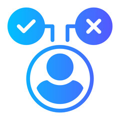 decision making gradient icon