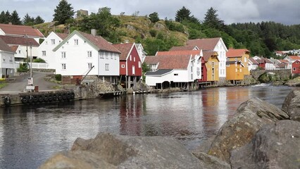 Sticker - Sogndalstrand town in Southern Norway. Town in Rogaland county.