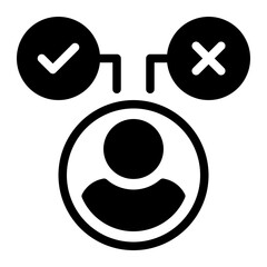 decision making glyph icon