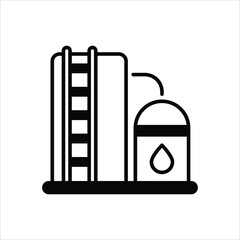 Sticker - Oil Tank vector icon