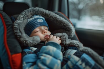 The close-up revealed the serene face of the child sleeping, emphasizing the car seat's role in providing safety and protection