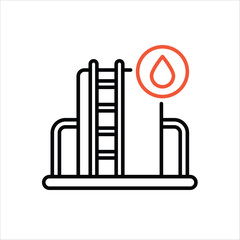 Sticker - Oil Industry vector icon