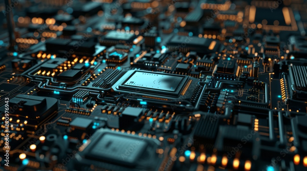 Ilustración de Stock Highly detailed technology texture, AI ...