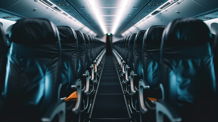 Wall Mural - seats in modern empty airplane