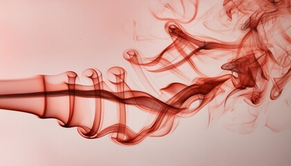 Poster - red smoke on the white background