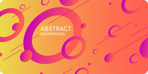 Poster - Bright attractive abstract background with graphic elements. A composition of shapes and color spots. A blank for creativity.