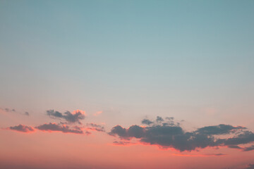 Wall Mural - twilight sky with cloud at sunset abstract background