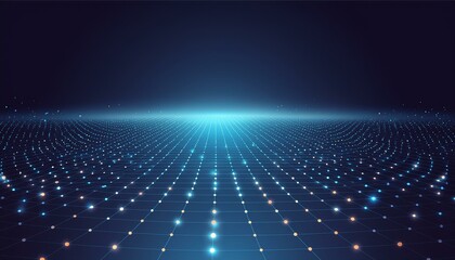 Abstract digital technology representation for networks, communication and cyber applications - Blank space on top with image on bottom