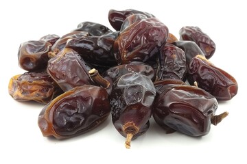Wall Mural - Small pile of dried dates, a nutritious and sweet fruit often enjoyed as a snack or used in various recipes