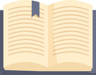 Poster - Vector illustration of an open book with bookmark on a white background
