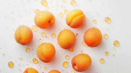 Canvas Print - A group of oranges sitting on top of a white surface