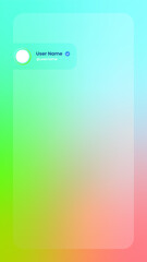 Poster - Vertical story template in gradient colors. Social media frame vector illustration.