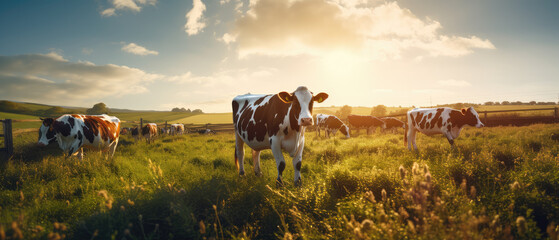 Wall Mural - Serene Sunset Grazing - Pastoral Beauty Unveiled