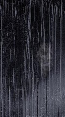 Wall Mural - vertical hooded evil figure window approach 4k loop features a hooded figure disfigured face approac