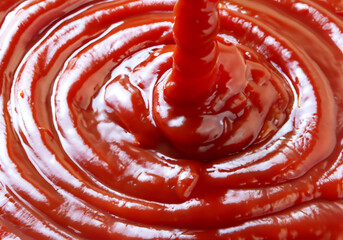 Wall Mural - Red tomato ketchup splash