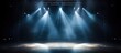 © evening_tao - Empty Stage with Bright Spotlights Shining