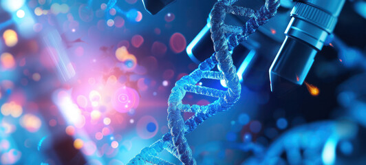 Aufkleber - DNA double helix. DNA molecule structure. Medical science research of chromosome DNA genetic biotechnology in human genome cell. Science laboratory experiments analysis and genetic engineering study.