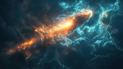Wall Mural - shooting star.illustration