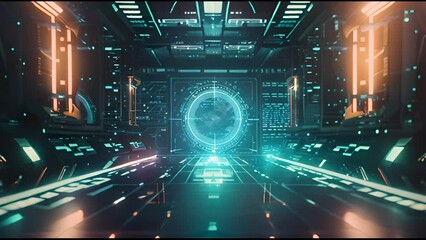 Poster - Animated hud element in sci fi setting on alpha