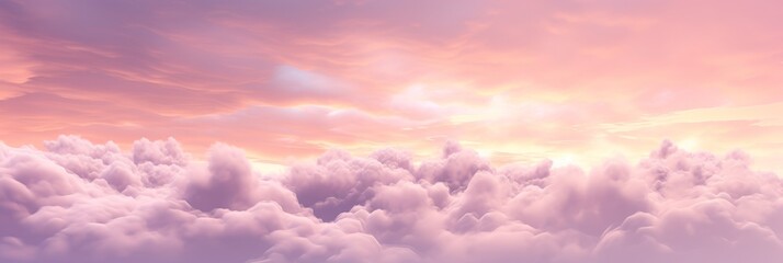 Sticker - Romantic pink sky background. Clouds soft on sunset. Abstract background. Textured background, clouds, clouds, children's wallpaper. Prints, wallpapers, posters, cards. High quality photo