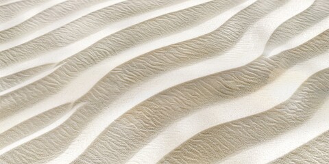 Wall Mural - A closeup of the pattern on sand in a Zen garden, featuring ripples and curved lines. The background is a soft beige color with subtle texture details, creating an elegant and tranquil atmosphere