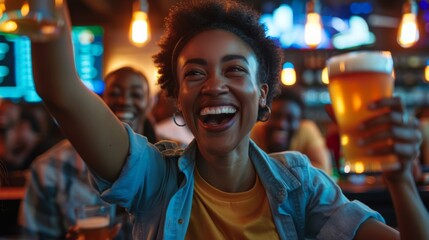 Wall Mural - A Joyful Cheers at the Pub