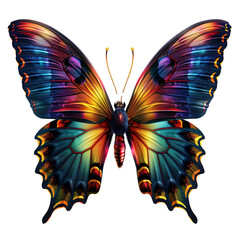 Wall Mural - Beautiful butterfly on transparent background PNG