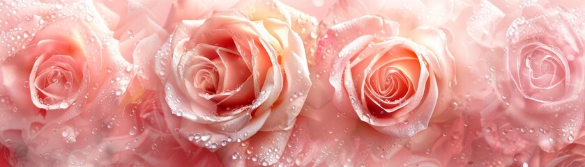 Wall Mural - Pink roses are a symbol of love and appreciation