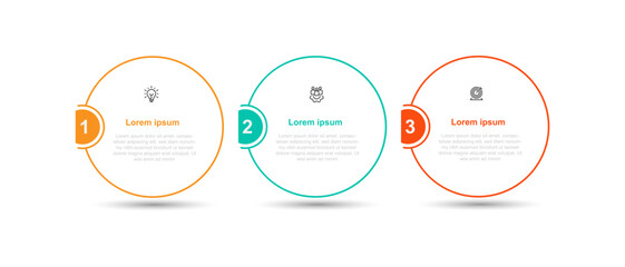 Poster - Infographic template vector with 3 step or option can be used for workflow, business information, and web graphic design 