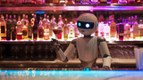 Fototapeta  - A humanoid robot bartender makes a cocktail.