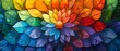 © Plumeria - Close-up of a clean illustration of a rainbow mandala, celebrating LGBT Pride