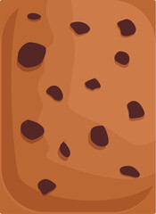 Poster - Vector graphic of a tasty chocolate chip cookie, perfect for foodthemed designs