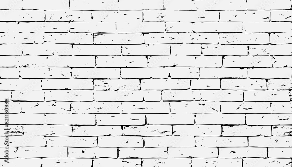 White brick wall texture seamless vector illustration Stock Vector ...