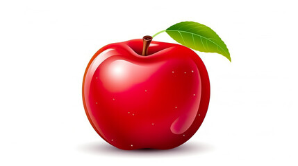 Wall Mural - Isolated red apple on a white background