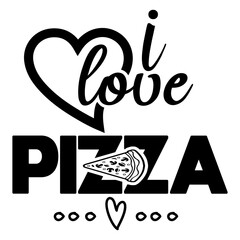 Wall Mural - i love Pizza svg