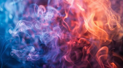 Poster - Ethereal wisps of colorful cigarette smoke captured in soft focus.